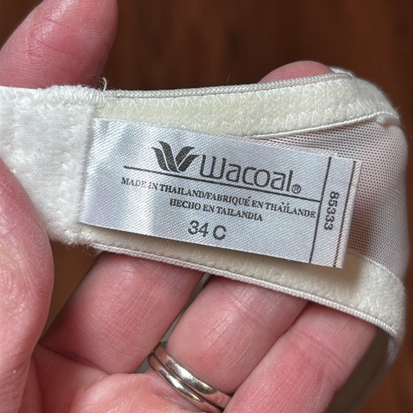 Wacoal Comfort First T-Shirt Underwire Bra, #85333, lace detail, ivory, 34C - Picture 5 of 5